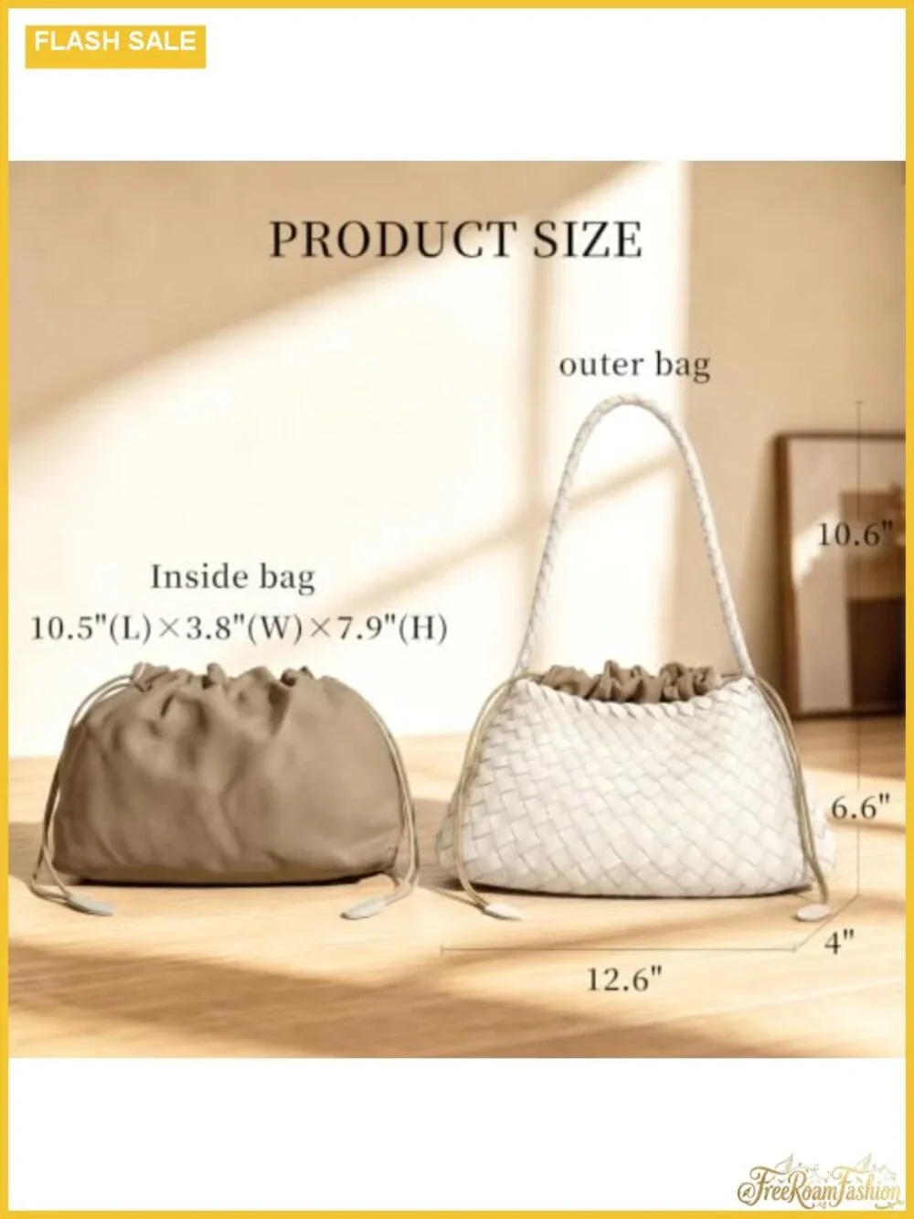 Woven Shoulder Bag for Women Hobo Handbag Vegan Leather Tote Purse